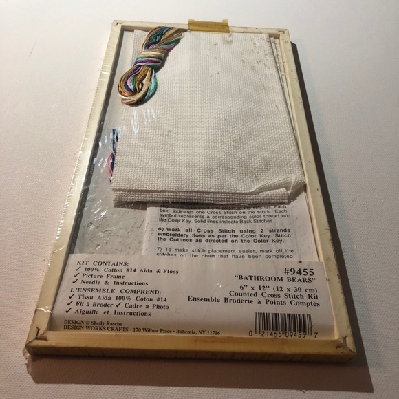 New Framed Counted Cross Stitch Set for Bathroom - Picture 4 of 9